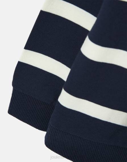 Apparel IE Joules Boys Finn 1/2 Zip Sweatshirt 2-12 Years NAVY STRIPE JVVL349