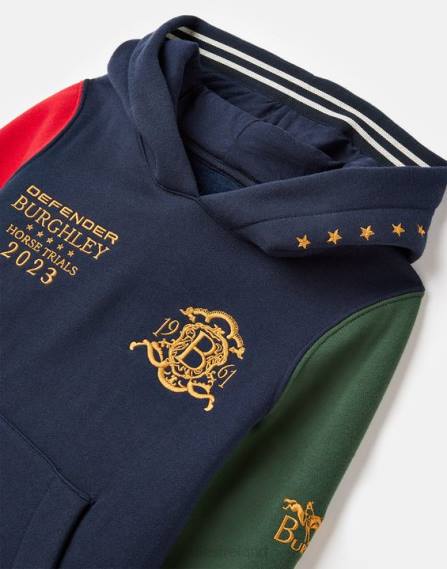 Apparel IE Joules Boys Unisex Burghley Hooded Sweatshirt 2-12 Years FRENCH NAVY JVVL316