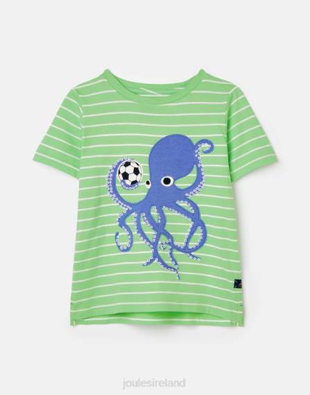Apparel IE Joules Boys Archie Short Sleeve Applique T-Shirt 2-8 Years GREEN OCTOPUS JVVL367