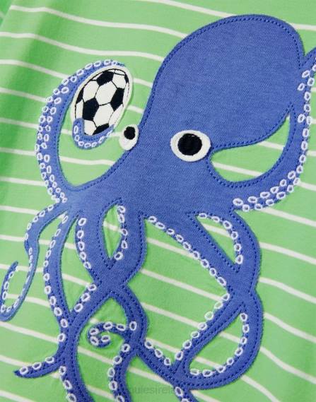 Apparel IE Joules Boys Archie Short Sleeve Applique T-Shirt 2-8 Years GREEN OCTOPUS JVVL367