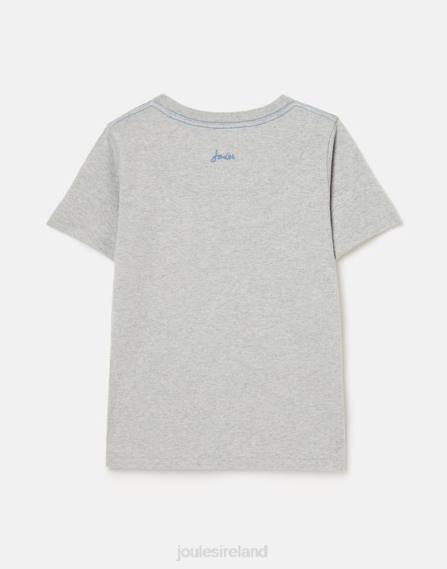 Apparel IE Joules Boys Archie Short Sleeve T-shirt 5-12 years GREY SURFBOARDS JVVL368