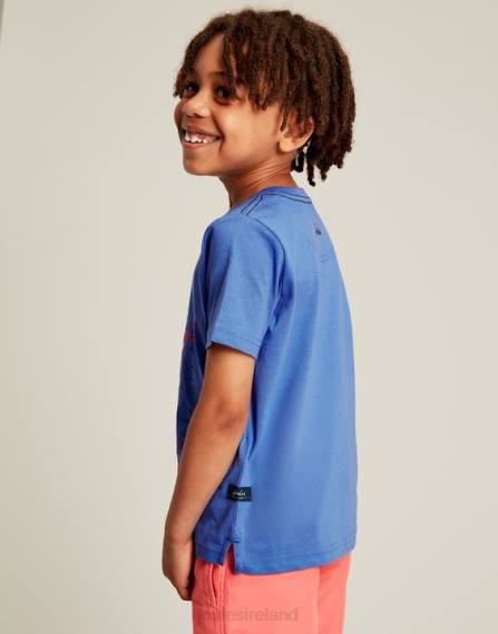 Apparel IE Joules Boys Ben Short Sleeve T-Shirt 2-12 Years BLUE SHARKS JVVL353
