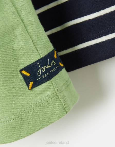 Apparel IE Joules Boys Chomp Long Sleeve Artwork Top 2-8 Years LIGHT GREEN JVVL341
