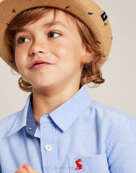 Apparel IE Joules Boys Oxford Short Sleeve Shirt 2-12 years BLUE JVVL379