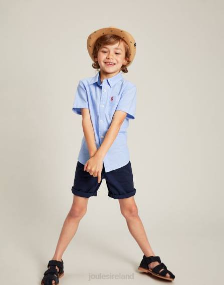 Apparel IE Joules Boys Oxford Short Sleeve Shirt 2-12 years BLUE JVVL379