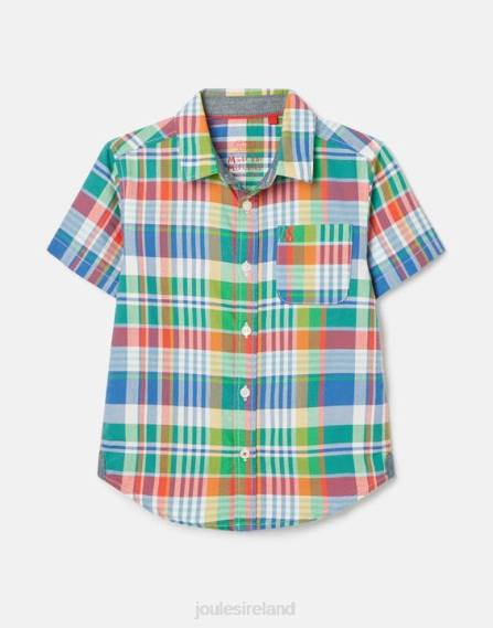 Apparel IE Joules Boys Sark Short Sleeve Check Oxford Shirt 2-12 years BLUE CHECK JVVL354