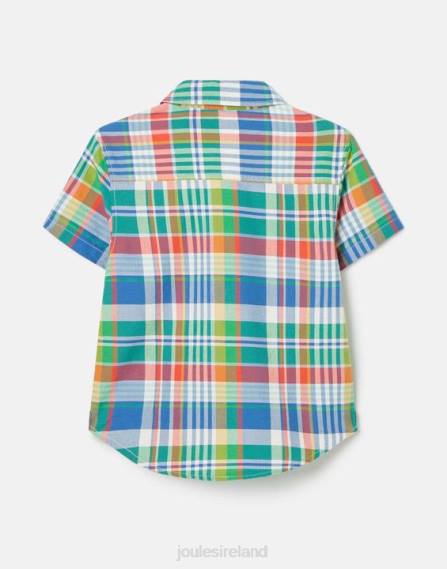 Apparel IE Joules Boys Sark Short Sleeve Check Oxford Shirt 2-12 years BLUE CHECK JVVL354