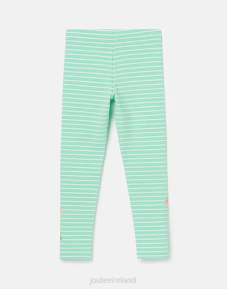 Apparel IE Joules Girls Deedee Printed Leggings 2-12 Years AQUA STRIPE FLAMINGO JVVL266