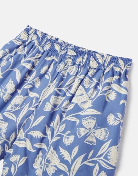 Apparel IE Joules Girls Hettie Woven Printed Shorts 5-12 Years BUTTERFLY BLUE JVVL268