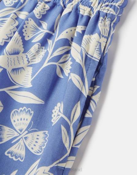 Apparel IE Joules Girls Hettie Woven Printed Shorts 5-12 Years BUTTERFLY BLUE JVVL268