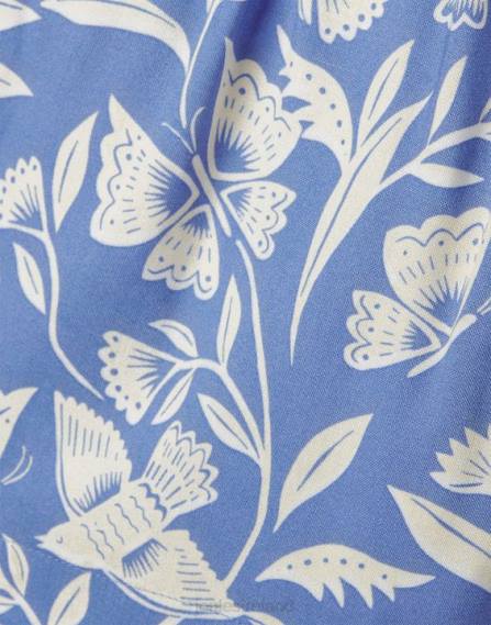 Apparel IE Joules Girls Hettie Woven Printed Shorts 5-12 Years BUTTERFLY BLUE JVVL268