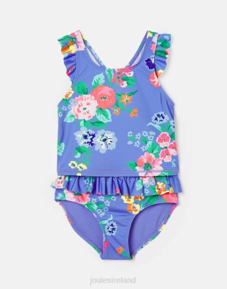Apparel IE Joules Girls Laurielle Tankini 2-12 Years BLUE FLORAL JVVL319