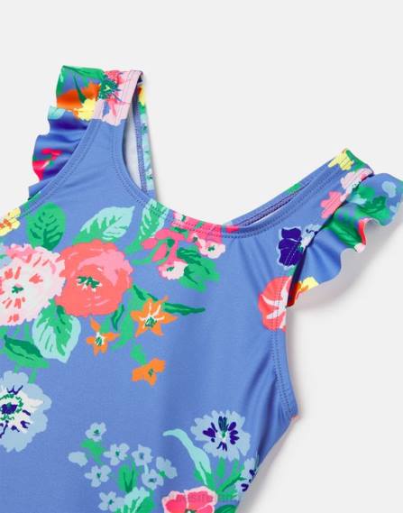 Apparel IE Joules Girls Laurielle Tankini 2-12 Years BLUE FLORAL JVVL319