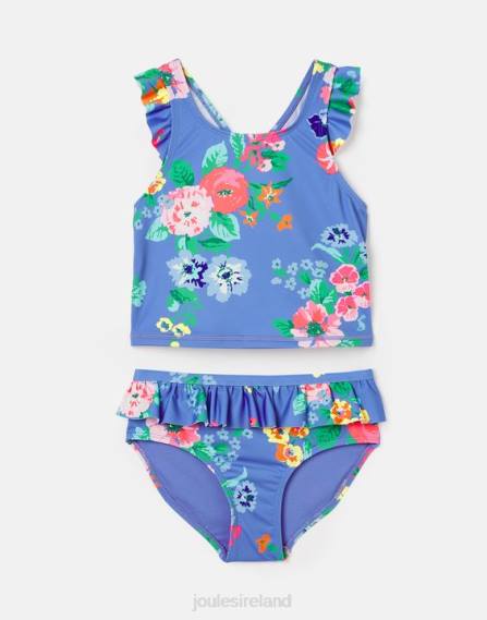 Apparel IE Joules Girls Laurielle Tankini 2-12 Years BLUE FLORAL JVVL319