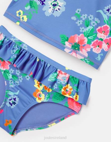 Apparel IE Joules Girls Laurielle Tankini 2-12 Years BLUE FLORAL JVVL319