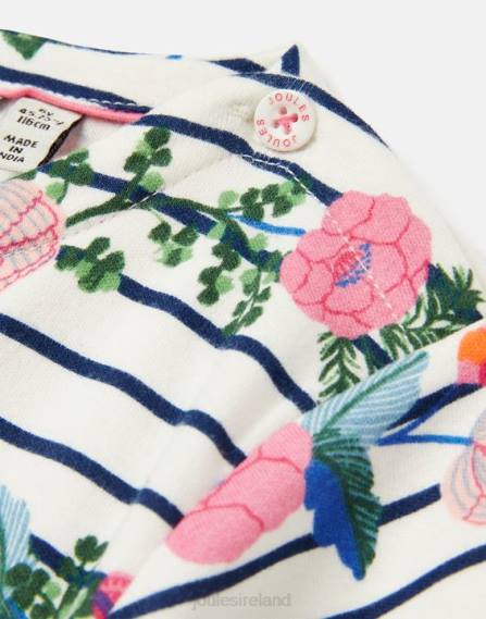 Apparel IE Joules Girls Harbour Jersey Breton Dress 2-12 Years FLORAL HARBOUR STRIPE JVVL308