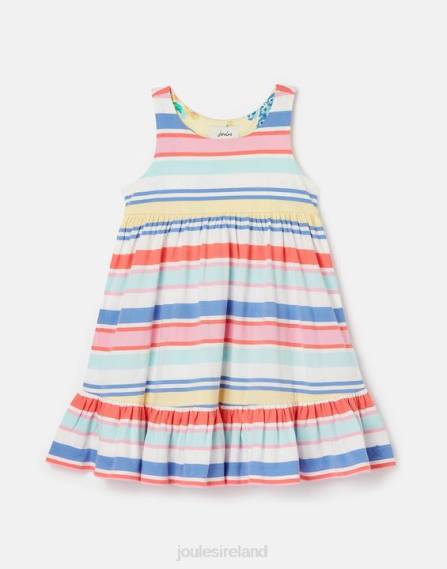 Apparel IE Joules Girls Juno Tiered Jersey Dress 2-12 Years MULTI STRIPE JVVL313