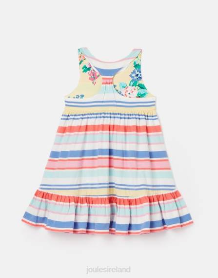 Apparel IE Joules Girls Juno Tiered Jersey Dress 2-12 Years MULTI STRIPE JVVL313