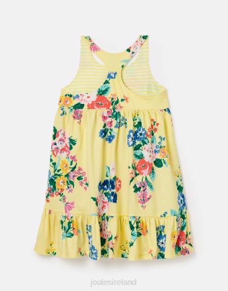 Apparel IE Joules Girls Juno Tiered Jersey Dress 2-12 Years PASTEL YELLOW JVVL285