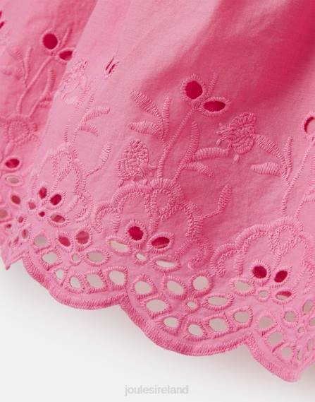 Apparel IE Joules Girls Kiki Tiered Midi Dress 2-12 Years AURORA PINK JVVL294