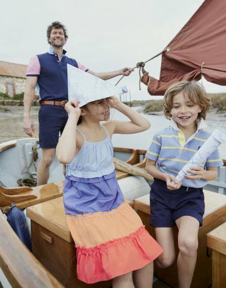 Apparel IE Joules Girls Theadora Trapeze Dress 5-12 Years COLOUR BLOCK JVVL314