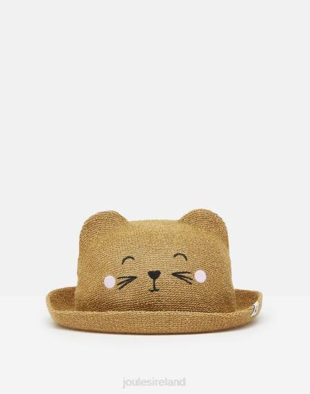 Apparel IE Joules Girls Ashton Character Hat STRAW ANIMAL JVVL326