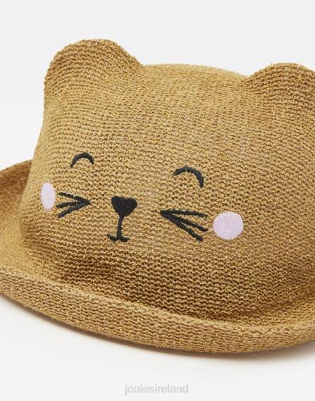 Apparel IE Joules Girls Ashton Character Hat STRAW ANIMAL JVVL326