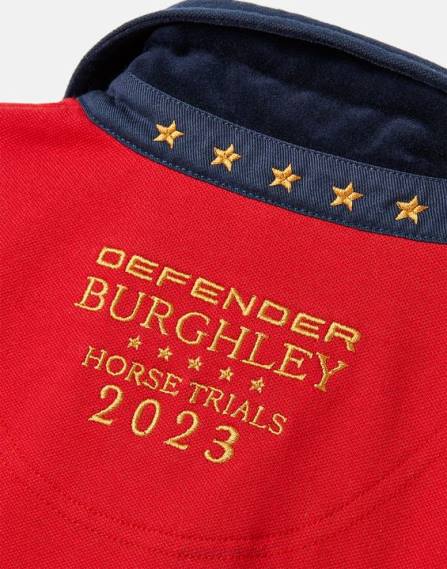 Apparel IE Joules Girls Burghley Polo Shirt 2-12 Years DARK RED JVVL329