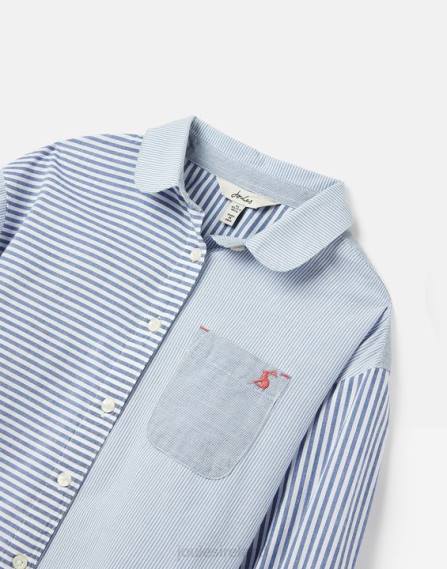 Apparel IE Joules Girls Fenella Woven Shirt 5-12 years BLUE STRIPE JVVL323