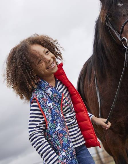 Apparel IE Joules Girls Flip It Reversible Vest 2-8 Years PONY JVVL307