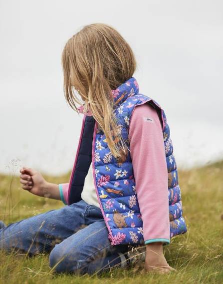 Apparel IE Joules Girls Gruffalo Flip It Reversible Vest 1-6 Years BLUE JVVL260