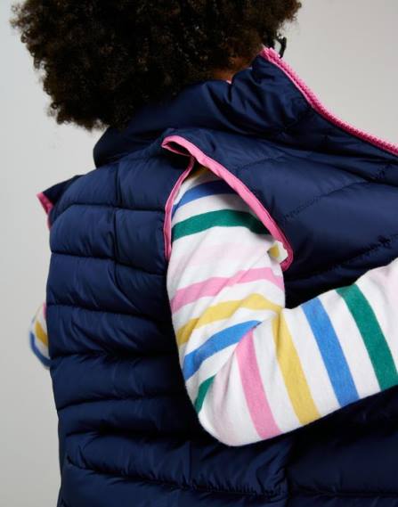 Apparel IE Joules Girls Gruffalo Flip It Reversible Vest 1-6 Years BLUE JVVL260