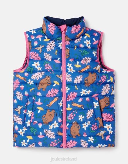 Apparel IE Joules Girls Gruffalo Flip It Reversible Vest 1-6 Years BLUE JVVL260