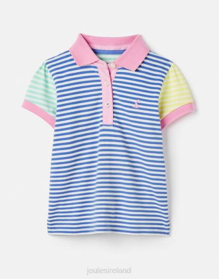 Apparel IE Joules Girls Morgan Stripe Polo Shirt 2-12 Years BLUE MULTI STRIPE JVVL255