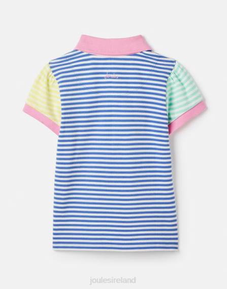 Apparel IE Joules Girls Morgan Stripe Polo Shirt 2-12 Years BLUE MULTI STRIPE JVVL255