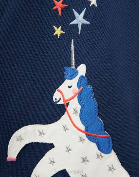 Apparel IE Joules Girls Moxie Polo Shirt 2-12 Years NAVY UNICORN JVVL315