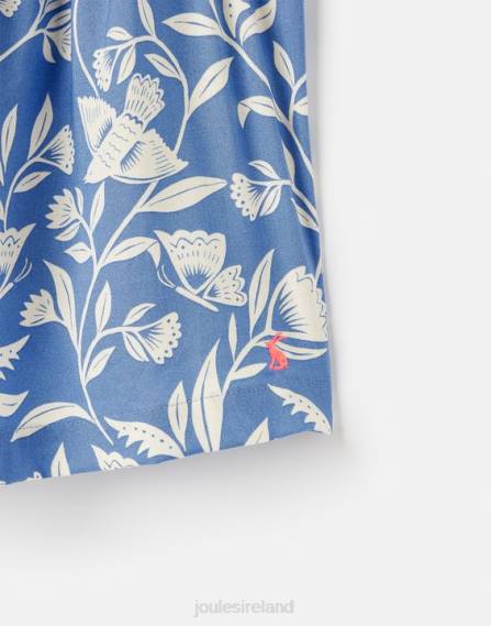 Apparel IE Joules Girls Nicola Shirred Top 5-12 Years BUTTERFLY BLUE JVVL271