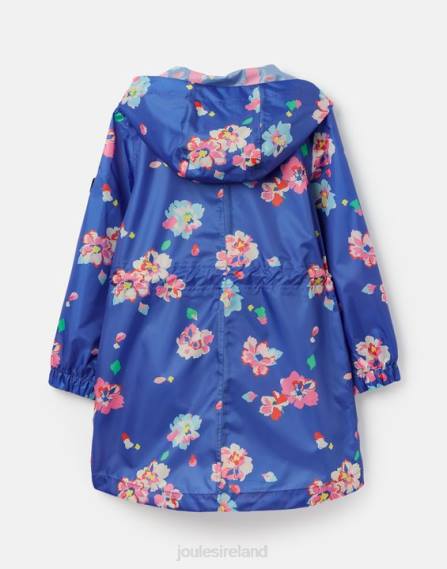 Apparel IE Joules Girls Golightly Packaway Jacket 2-12 Years BLUE FLORAL JVVL305