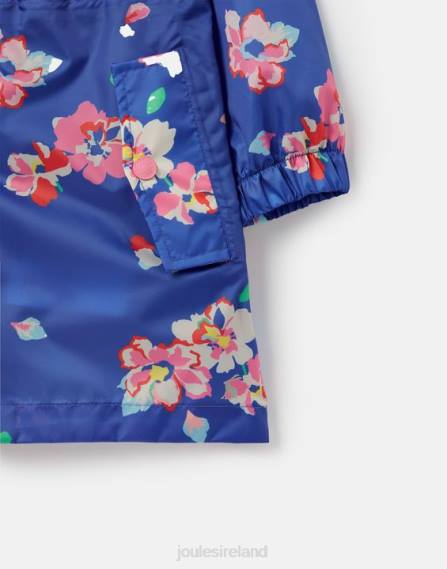 Apparel IE Joules Girls Golightly Packaway Jacket 2-12 Years BLUE FLORAL JVVL305