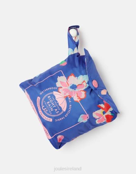 Apparel IE Joules Girls Golightly Packaway Jacket 2-12 Years BLUE FLORAL JVVL305