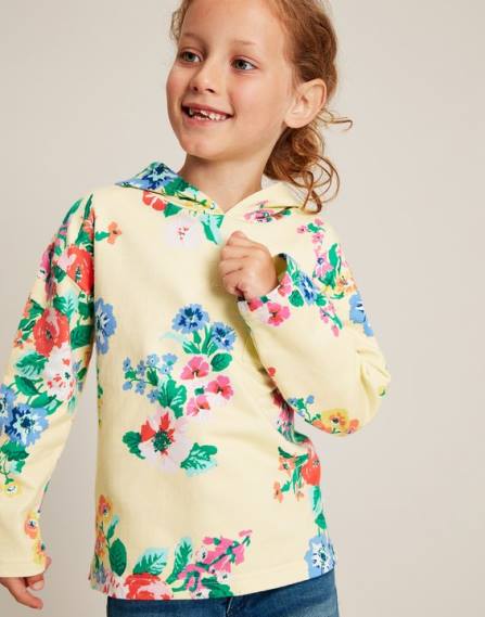 Apparel IE Joules Girls Abbie Lightweight Overhead Hoody 2-12 Years PASTEL YELLOW JVVL282