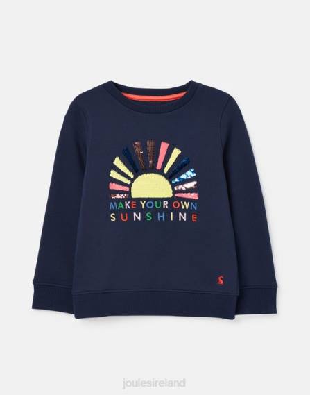 Apparel IE Joules Girls Mackenzie Sweatshirt 5-12 years BLUE SUN JVVL264