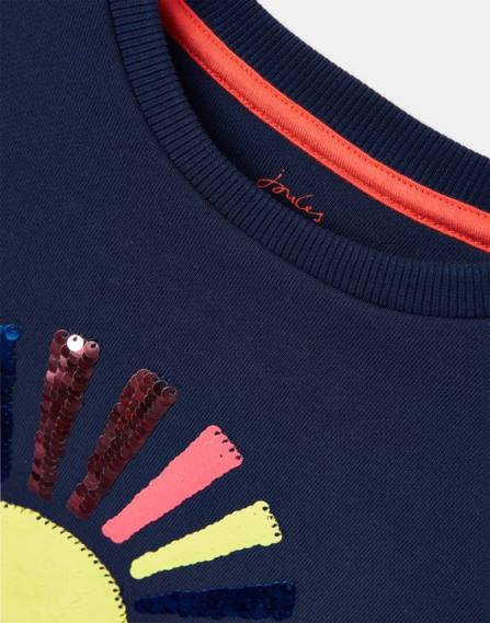 Apparel IE Joules Girls Mackenzie Sweatshirt 5-12 years BLUE SUN JVVL264