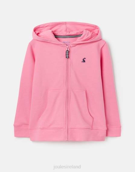 Apparel IE Joules Girls Mayday Zip Through Hooded Sweatshirt 2-12 Years AURORA PINK JVVL263