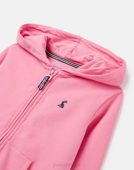 Apparel IE Joules Girls Mayday Zip Through Hooded Sweatshirt 2-12 Years AURORA PINK JVVL263