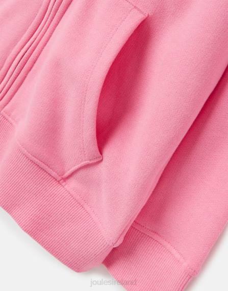 Apparel IE Joules Girls Mayday Zip Through Hooded Sweatshirt 2-12 Years AURORA PINK JVVL263