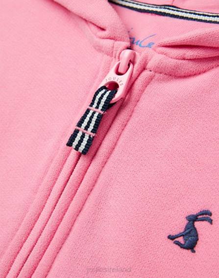 Apparel IE Joules Girls Mayday Zip Through Hooded Sweatshirt 2-12 Years AURORA PINK JVVL263
