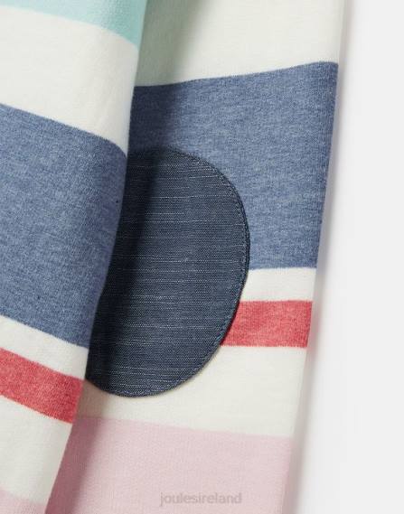Apparel IE Joules Girls Saunton Stripe Funnel Neck Sweatshirt 2-12 Years CREAM MULTI STRIPE JVVL320