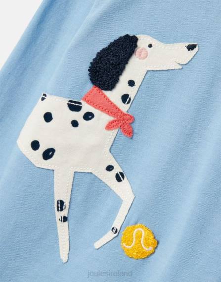 Apparel IE Joules Girls Ava Long Sleeve T-Shirt 2-12 Years BEL AIR BLUE JVVL272