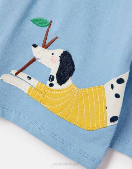 Apparel IE Joules Girls Ava Long Sleeve T-Shirt 2-12 Years BEL AIR BLUE JVVL272